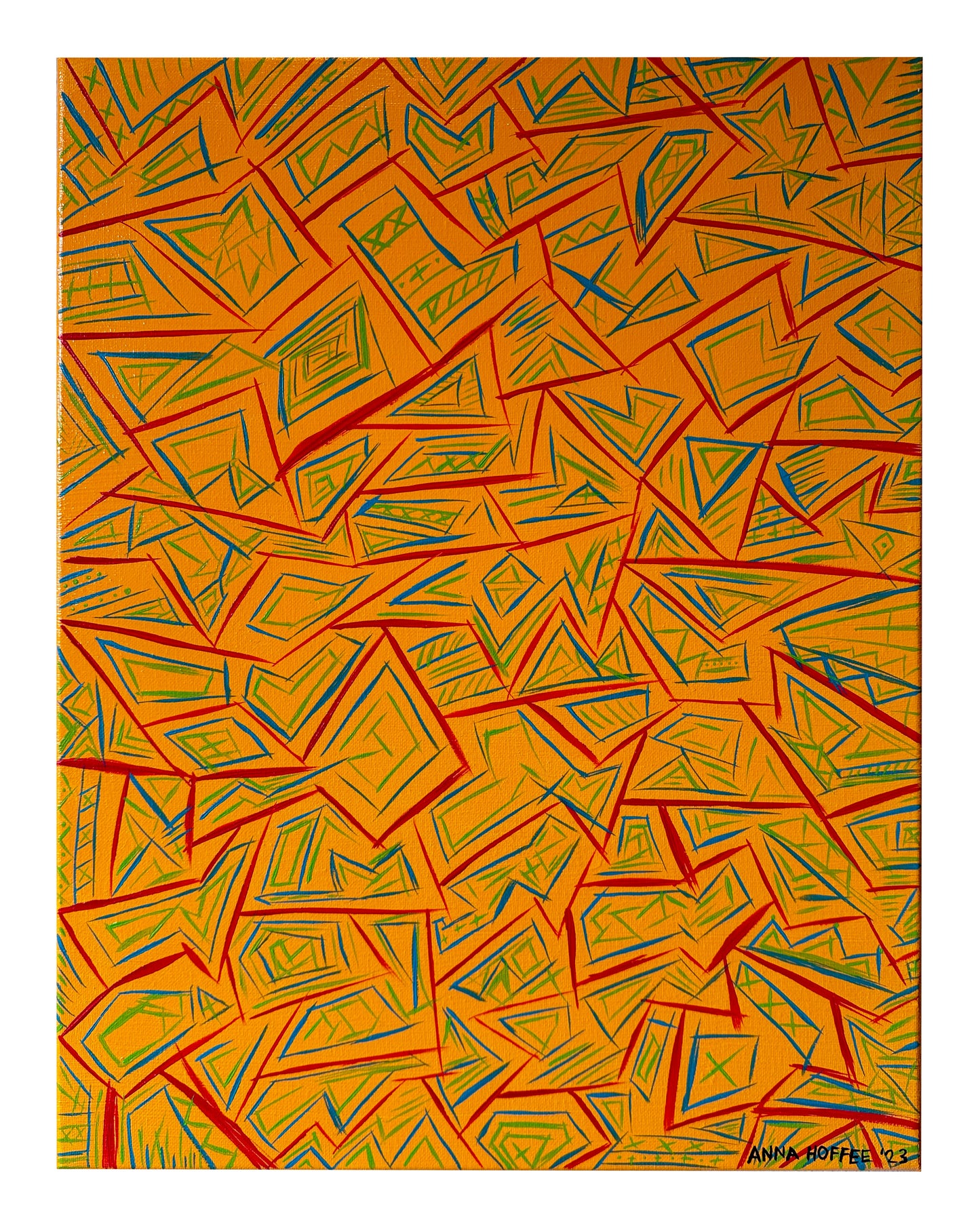 Ancient Abstract Painting - Sunstone Ignited - By Anna Hoffee - Benefits ARK Pet Rescue