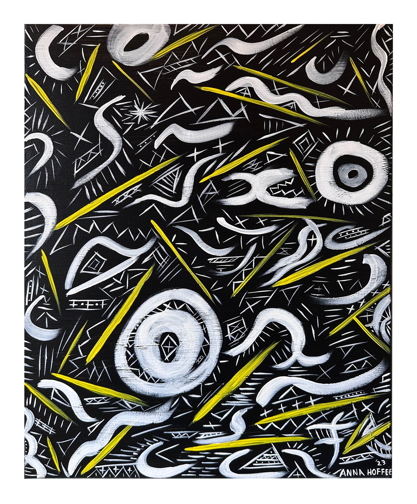 Ancient Abstract Painting - The Dragon's Pearl - By Anna Hoffee - Benefits ARK Pet Rescue