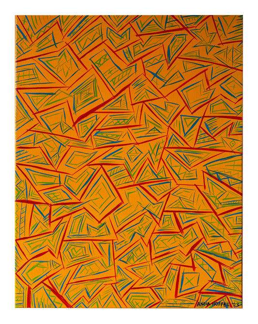 Ancient Abstract Painting - Sunstone Ignited - By Anna Hoffee - Benefits ARK Pet Rescue