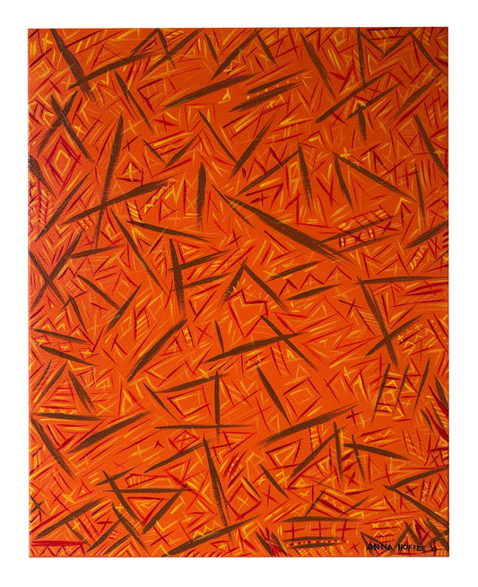 Ancient Abstract Painting - Where the Heart Grows - By Anna Hoffee - Benefits ARK Pet Rescue