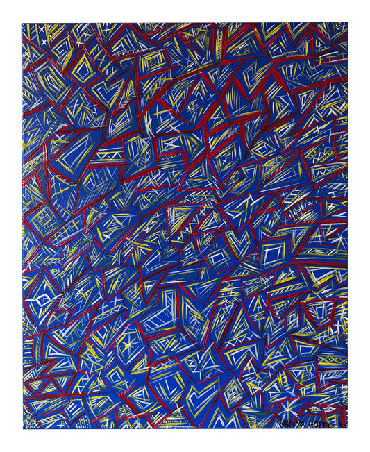 Ancient Abstract Painting - Supernatural Delight - By Anna Hoffee - Benefits ARK Pet Rescue